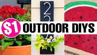 SIMPLE WAYS TO DIY DECORATE your outdoor patio using $1 store supplies!