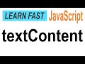 JavaScript element.textContent: JavaScript Tutorial for Beginners