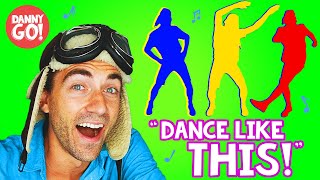 "Dance Like This!" 💥 /// Danny Go! Clap Shake Jump Movement Songs for Kids