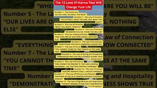 The 12 Laws Of Karma That Will Change Your Life #shorts