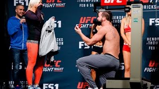 UFC's Alex Nicholson Proposes to Girlfriend During Weigh-Ins