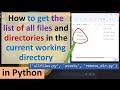How to get the list of all files and directories in the current working directory in Python