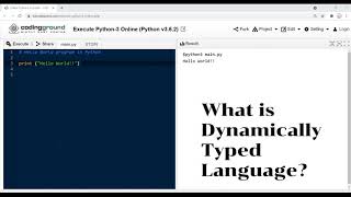 #python #statictyping #dynamictyping #interpreted #language How Python is Dynamic Typed Language