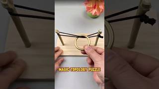 Magical topological puzzle, how to remove the ring without breaking the rope? #iq #iqtest #puzzle