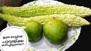 ഒട്ടും കൈപില്ലാത്ത പാവയ്ക്ക കറി.. Pavakka recipes in malayalam.. Pavakka curry ll.