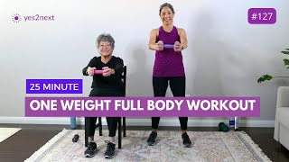 ONE WEIGHT DUMBBELL WORKOUT for Weight Loss | Beginners, Seniors