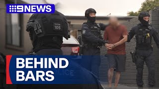 Charges laid after police raid alleged Comanchero bikie member's home | 9 News Australia