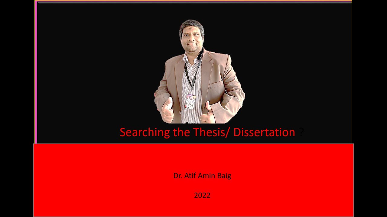 How To Search A Thesis/ Dissertation In Database? - YouTube