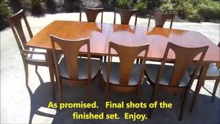 Restoration of 1964 Broyhill Emphasis Dining Set   Final Results