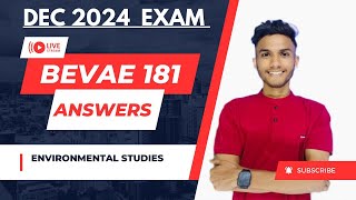 BEVAE 181| EVS DEC 2024 EXAM MARKING SCHEME | MCQ  MARATHON LIVE | IGNOU WALAY