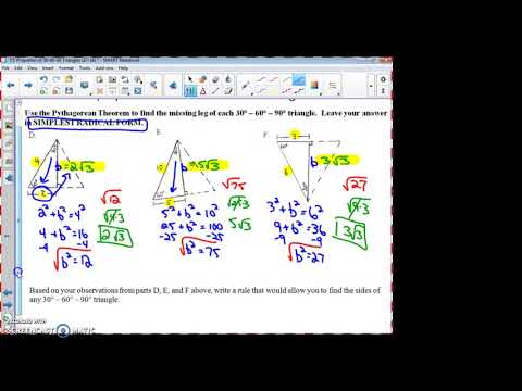 30-60-90 Triangles Part 1 30-60-90 Triangles Part 1