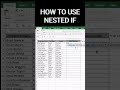How to Use Nested IF Function in Excel & Google Sheets | Beginner Tutorial