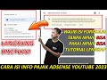 Cara Mengisi Info Pajak Adsense Youtube Di Google Adsense Terbaru 2023 Lengkap | Youtuber Pemula