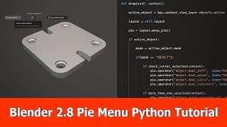 Blender 2.8 Pie Menu Python Tutorial