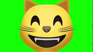 Emoji - Green Screen - Pantalla Verde || Grinning Cat Face With Smiling Eyes - Gato sonriendo