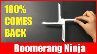 DIY EPIC Ninja Star Boomerang | How to Make a Paper Boomerang (Amazing Paper Star)