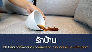 วิธีทำความสะอาดโซฟาจากคราบกาแฟ และคราบหมึกปากกา