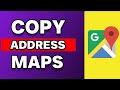 How To Copy Address From Google Maps (Full Tutorial)