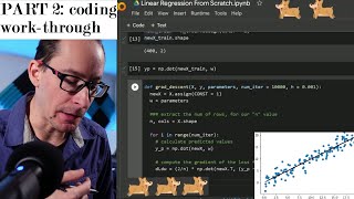 Linear Regression and Gradient Descent From Scratch (Just Python and Numpy) | Part 2 | Basic Coding