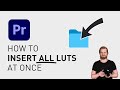 How to insert all LUTs at once in Adobe Premiere Pro