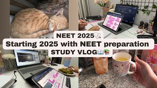 Starting 2025 with NEET preparation | NEET 2025🩺 | Study vlog 📖📚