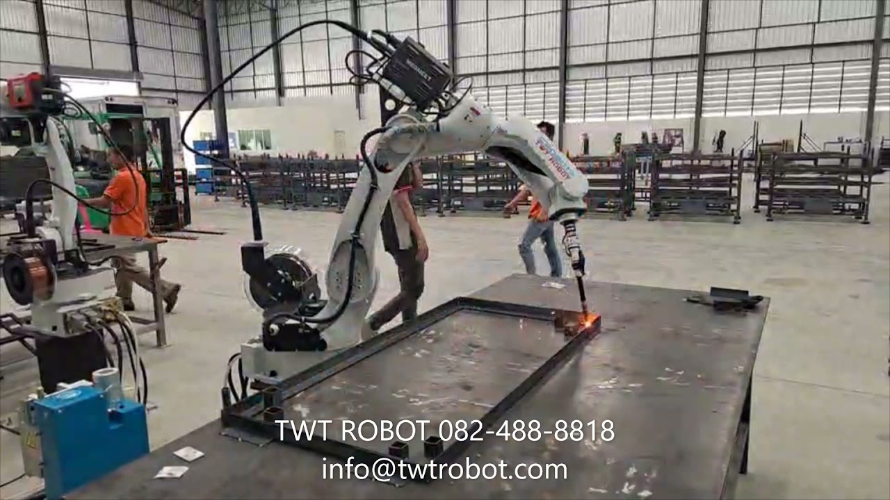 Mig Welding Robot (หุ่นยนต์เชื่อมงาน) - CROBOTP By TWT ROBOT - YouTube