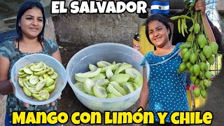 🤤PREPARANDO RIKOS MANGOS CON LIMON Y SAL Y CHILE EN EL SALVADOR 🇸🇻