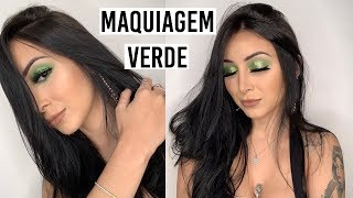 MAQUIAGEM VERDE COM GLITTER PRA QUEM É DISCRETO