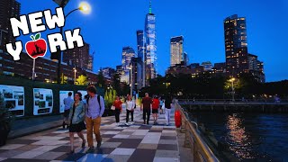 NYC Sunset Walk 4k: Hudson River Park, Little Island, \u0026 Gansevoort Beach Summer Manhattan June 2024