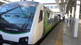 20200202　快速リゾートビューふるさと南小谷行き　長野駅入線