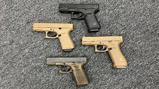 4 Glocks in 1 video! The Glock 19 and 19x in one minute!