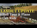 Layout Tour and Update with Cab Ride. HO Scale Model Railroad. ACHB 1-51