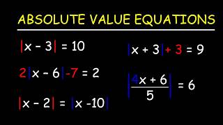 How to Solve Absolute Value Equations