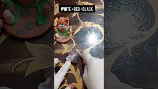 How to make black red white colour clay mixing #shorts #colormixing #mixingthings  #oddlysatisfying