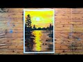 Watercolour landscape painting for beginners || Easy Landscape painting