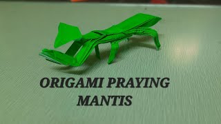 origami praying mantis tutorial