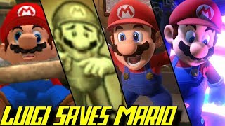 Evolution of Luigi saving Mario in Luigi's Mansion (2001-2019)