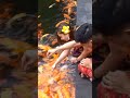 playing with KOI gold fish in tirta empul temple bali by komangbalitrip.com #balitourpackages