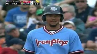 Crawford gets first Triple-A hit with IronPigs