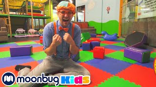 Blippi Visits Kids Club Indoor Playground | @Blippi | Moonbug Literacy