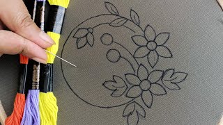 Latest Cushion Cover Design Embroidery Tutorial //হাতের সেলাই করা সুন্দর একটি কুশন কভার ডিজাইন