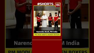 PM Modi Meets Gold Medalist Nikhat Zareen \u0026 Other World Boxing Championship Winners | #Shorts