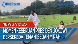 Mengintip Momen Keseruan Presiden Jokowi di Istana Temani Sedah Mirah Main Sepeda