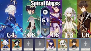 Archon only | Spiral Abyss Ver5.1☆9/七神たちの深境螺旋【Genshin Impact】