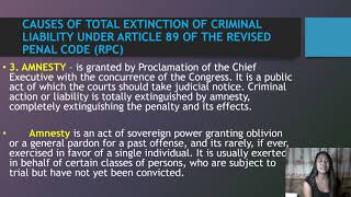 CHAPTER 3 CAUSES OF TOTAL AND PARTIAL EXTINCTION OF CRIMINAL LIABILITY