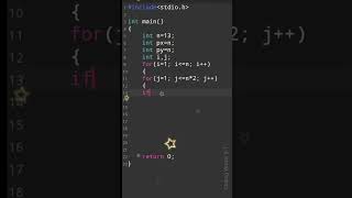 C programming basic pattern tutorial ll 💯💯#short #youtubeshorts