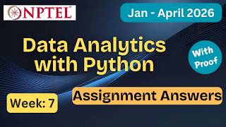 NPTEL Data Analytics with Python Week 7 Assignment Answers With Explanation | Jan–Apr 2026