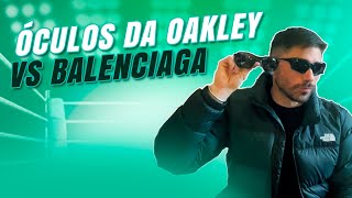 Comparando os óculos da Balenciaga Bat vs. Oakley Plazma .