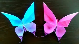 Origami Mariposa 🦋 Mariposa realista de papel facil con un cuadrado de papel