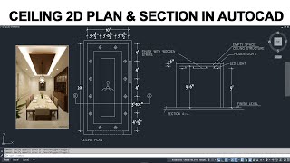 CEILING 2D DRAWING IN AUTOCAD WITH DETAILS HINDI \ URDU